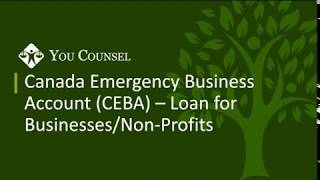 Canada Emergency Business Account (CEBA) - Loan for Businesses/Non-Profits