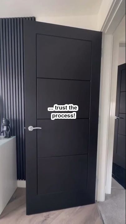 This is your sign to paint your interior doors black! 🖤 #frenchic