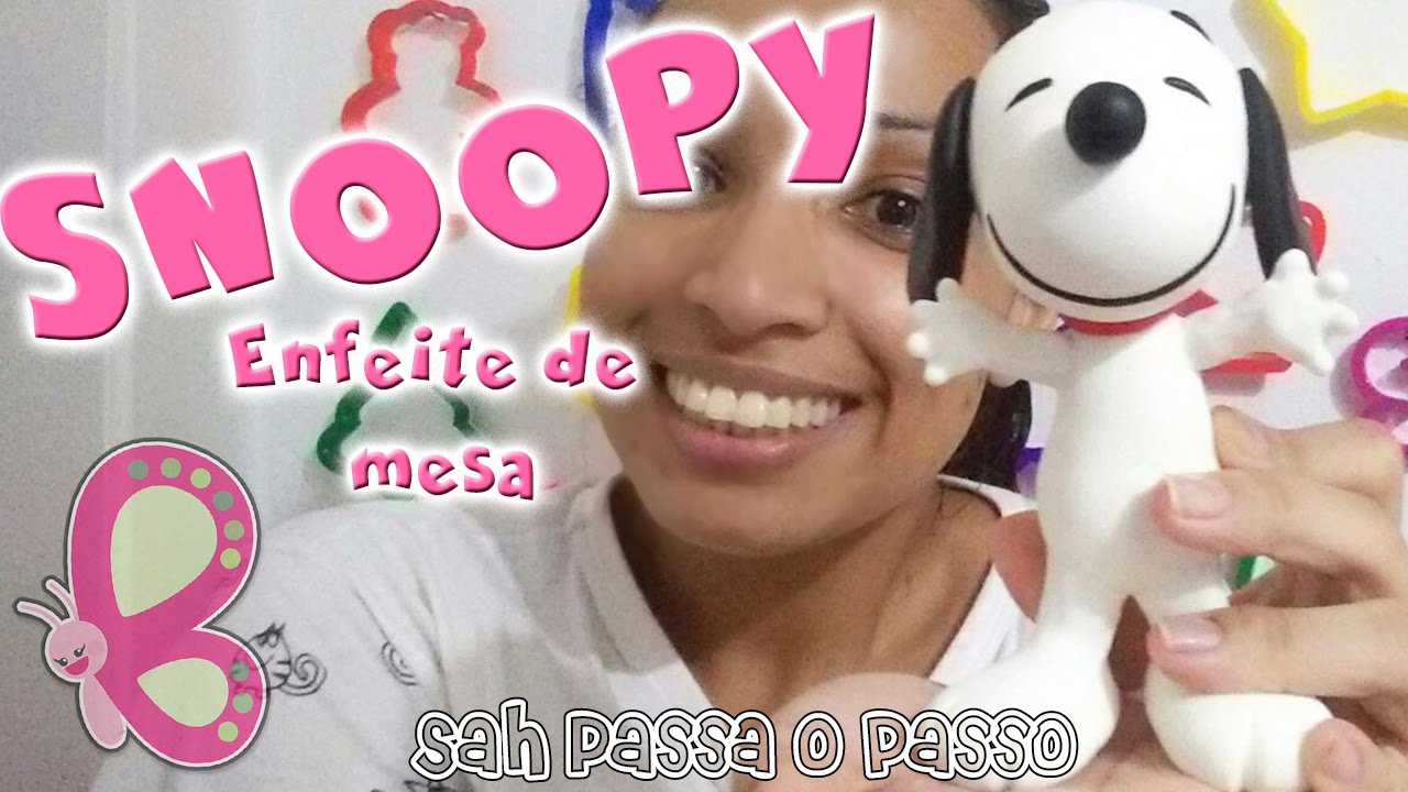 DIY SNOOPY em Biscuit - Enfeite de mesa - The Peanuts - Sah passa o passo