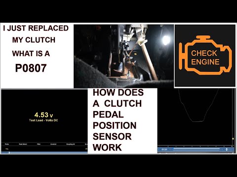 P0807, How to adjust a clutch pedal sensor. Check engine light on for a clutch pedal position code.