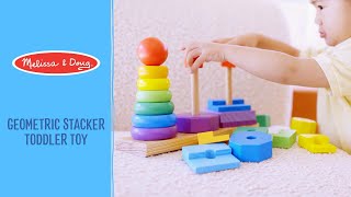 Melissa & Doug Geometric Stacker Toddler Toy