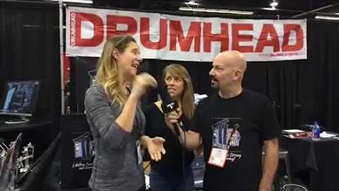 Karen Ruggiero and Sarah Hope at NAMM 18 on Drum T...