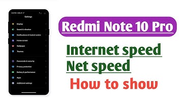 Redmi Note 10 Pro , How to show internet speed net speed on status bar