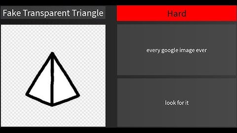 How to get the Fake Transparent Triangle - Find the Triangles