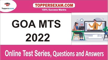 GOA MTS Online Test Series 2022 | Questions and Answers | Important Booklet | Update Syllabus