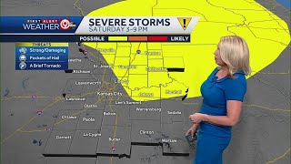 Strong to severe storms possible Saturday