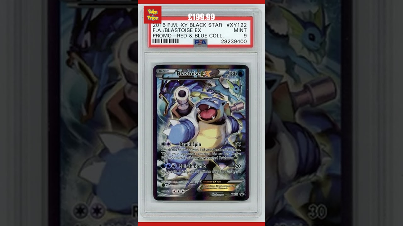 Blastoise EX Full Art XY122 Red & Blue Collection Promo PSA 9 Mint Pokemon Card