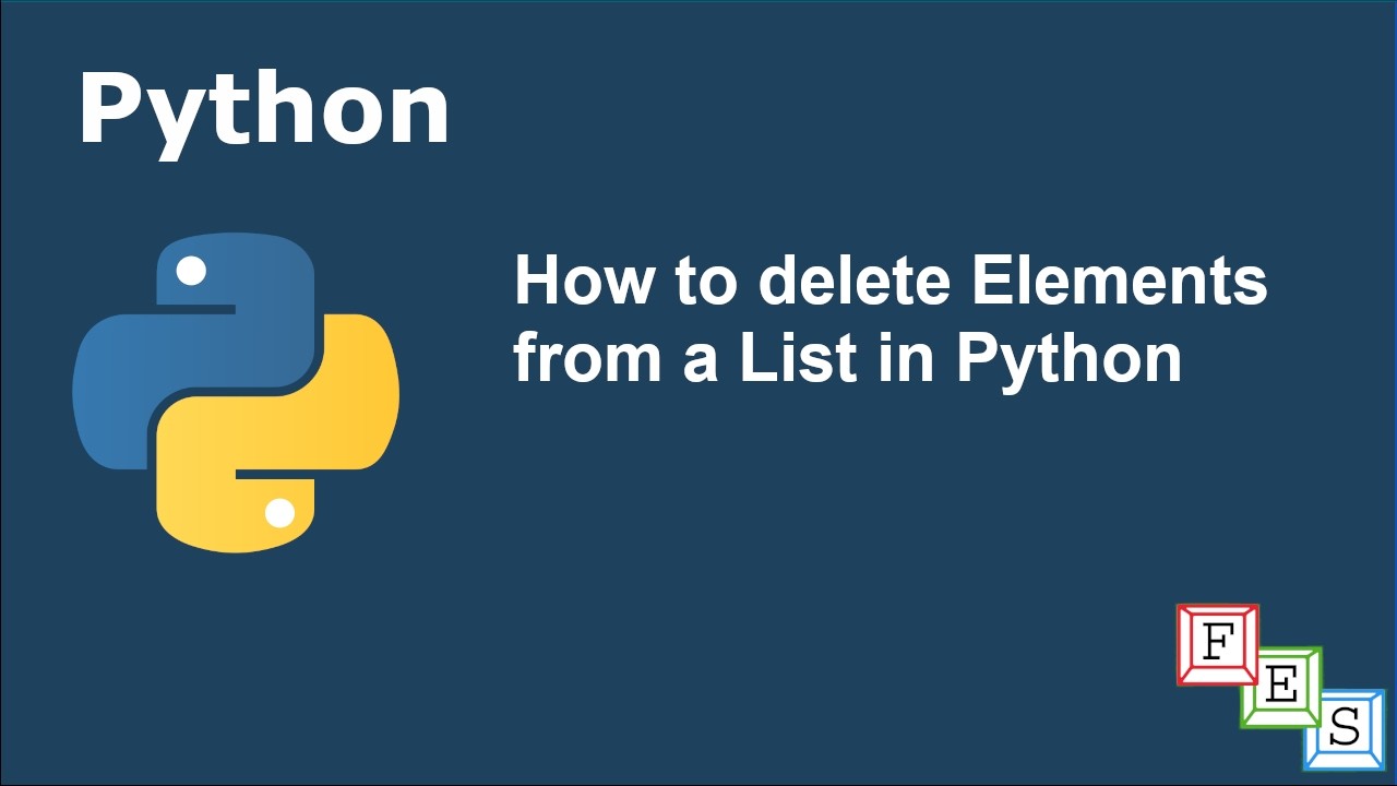How to delete Elements from a List in Python - YouTube