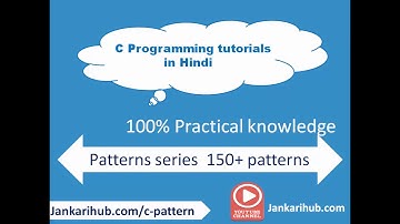 Pattern Printing in  C program  ( hindi / urdu )