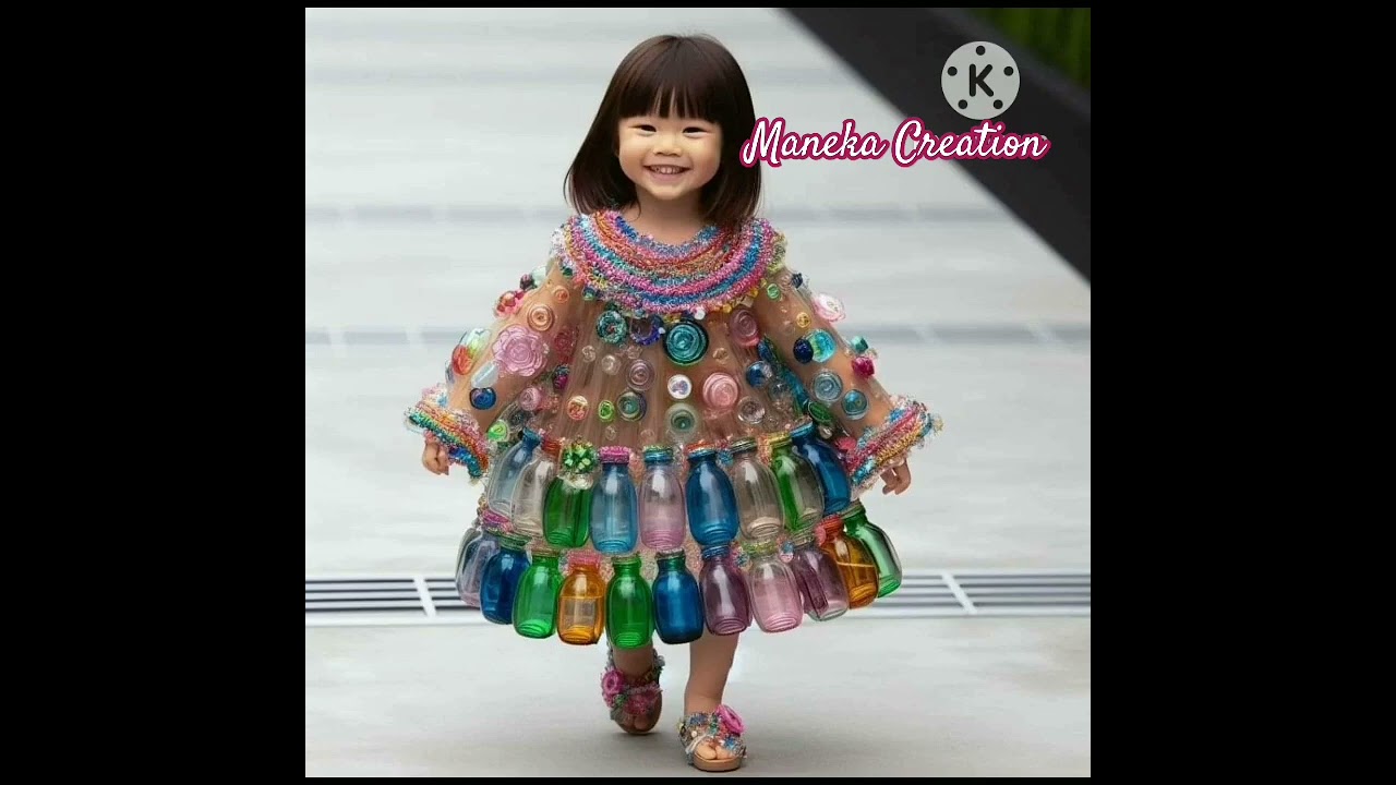 Recycle projects | inspiring & cute recycling lil world dress |  nice ideas |