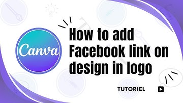 How to add fb link on Canva design in logo