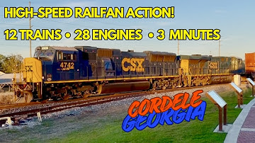 High-Speed Railfan Action! 12 Trains in Cordele GA