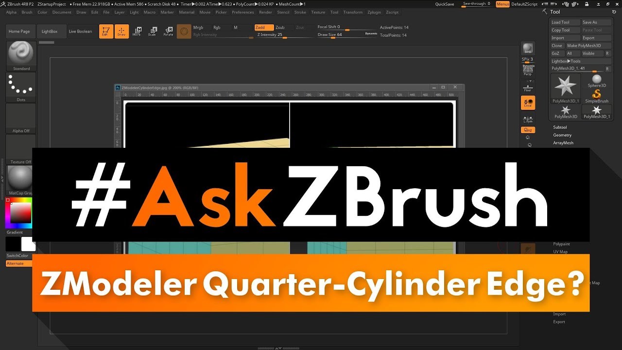 3d animation internships #AskZBrush: “How can I make a perfect quarter-cylinder on the edge of a cube using ZModeler?”
