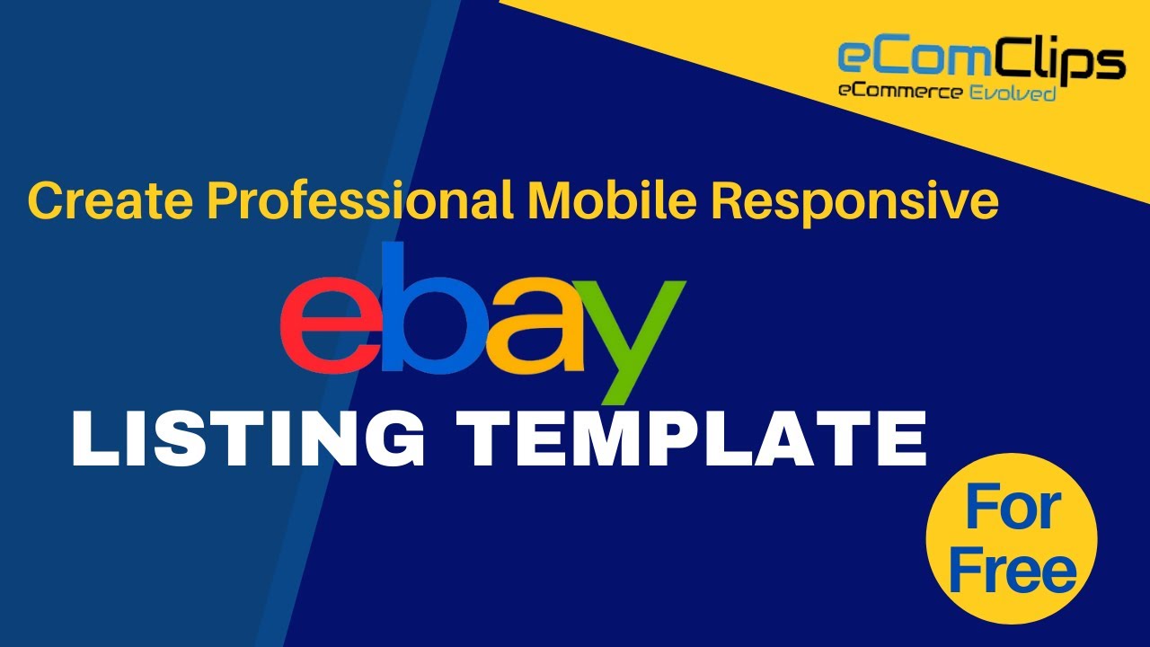 Update  How to Create Professional Mobile Responsive Ebay Listing Template - For Free