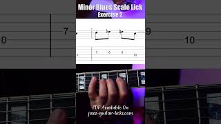 Easy Minor Blues Scale Jazz Guitar Pattern #jazz #bluesscale