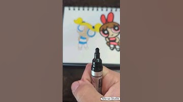 Drawing Bubbles from the Power Puff Girls - Like for part 3 #art #drawing #powerpuffgirls