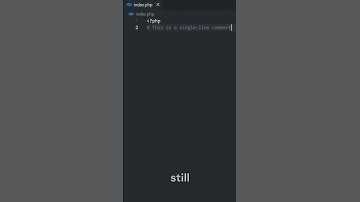 Learn COMMENTS in PHP in just 40 seconds!