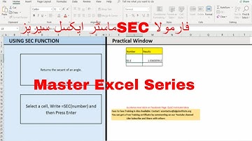 How to calculate Secant in Excel - Become Excel Expert - TheQLGConsultants