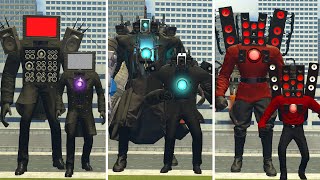 NORMAL & UPGRADED VERSION TITAN CAMERAMAN, SPEAKERMAN, TV MAN VS SKIBIDI TOILET ARMY in Garry's Mod