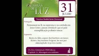 Palavras de Luz em Português e Esperanto – 31/07/2023
