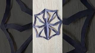 🕷️ Easy Spider Paper Cutting Design ✂️ | Amazing Paper Craft Trick for Beginners #Shorts