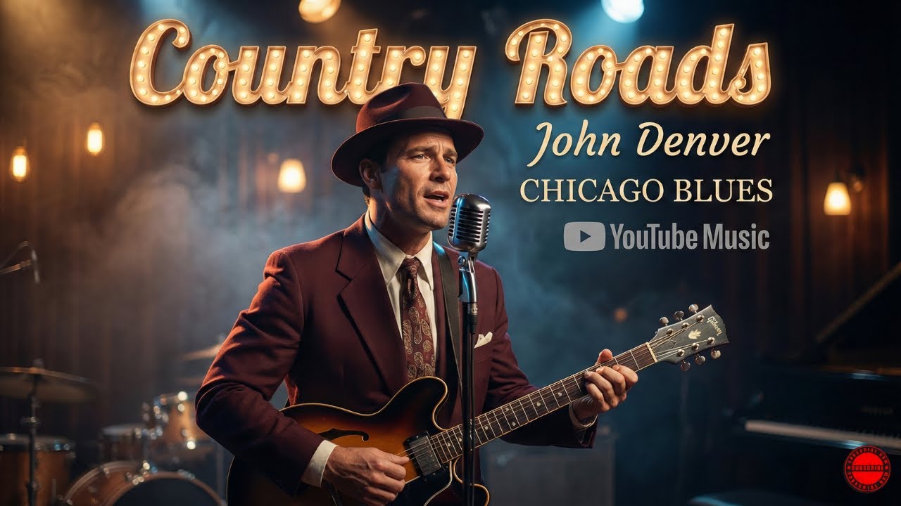 Country Roads John Denver Chicago Blues Remix Cover 🎸 Soulful Vintage Blues Version