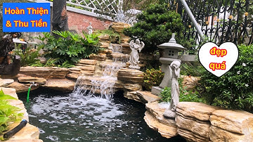 Hoàn Thiện Thi Công Hồ Cá Koi Đẹp Giá 180TR & Test Thác Nước Tại Vinhomes Riverside Ngày 30/06/2021