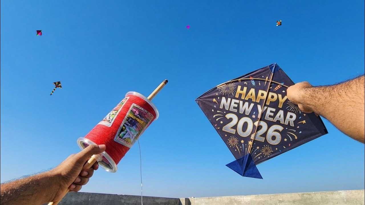 New Year Kite Fighting & Kite cutting | kites vlogs | kite