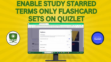 How to Enable Study Starred Terms Only Flashcard Sets on Quizlet