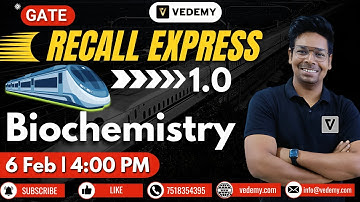 GATE Recall Express | Biochemistry | Virendra Singh | Complete Recalling within 2 Hrs |GATE BT & XL|