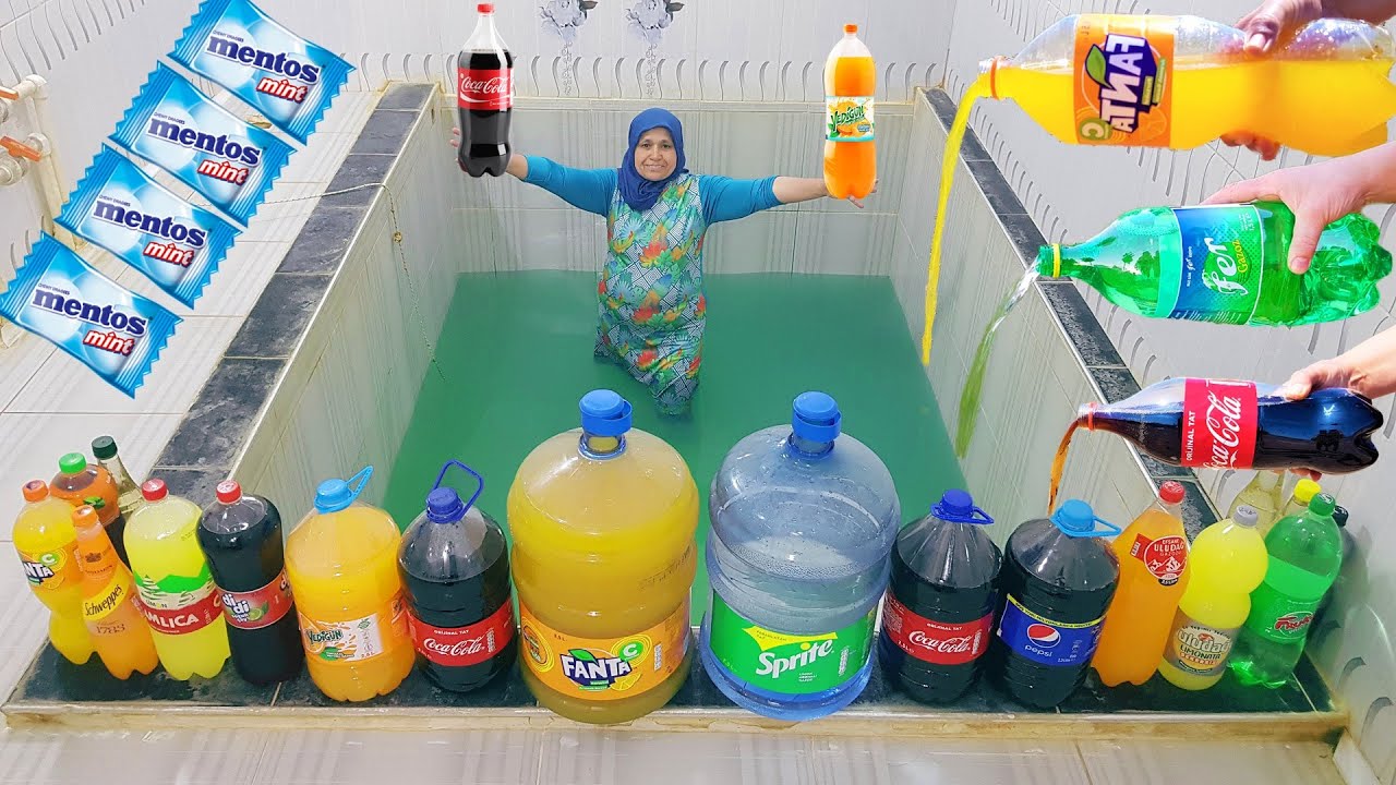 BIG COCA COLA and MENTOS !! Fanta Sprite Schwpps İcetea Yedigün Çamlıca Didi Uldğ Pepsi Furuko