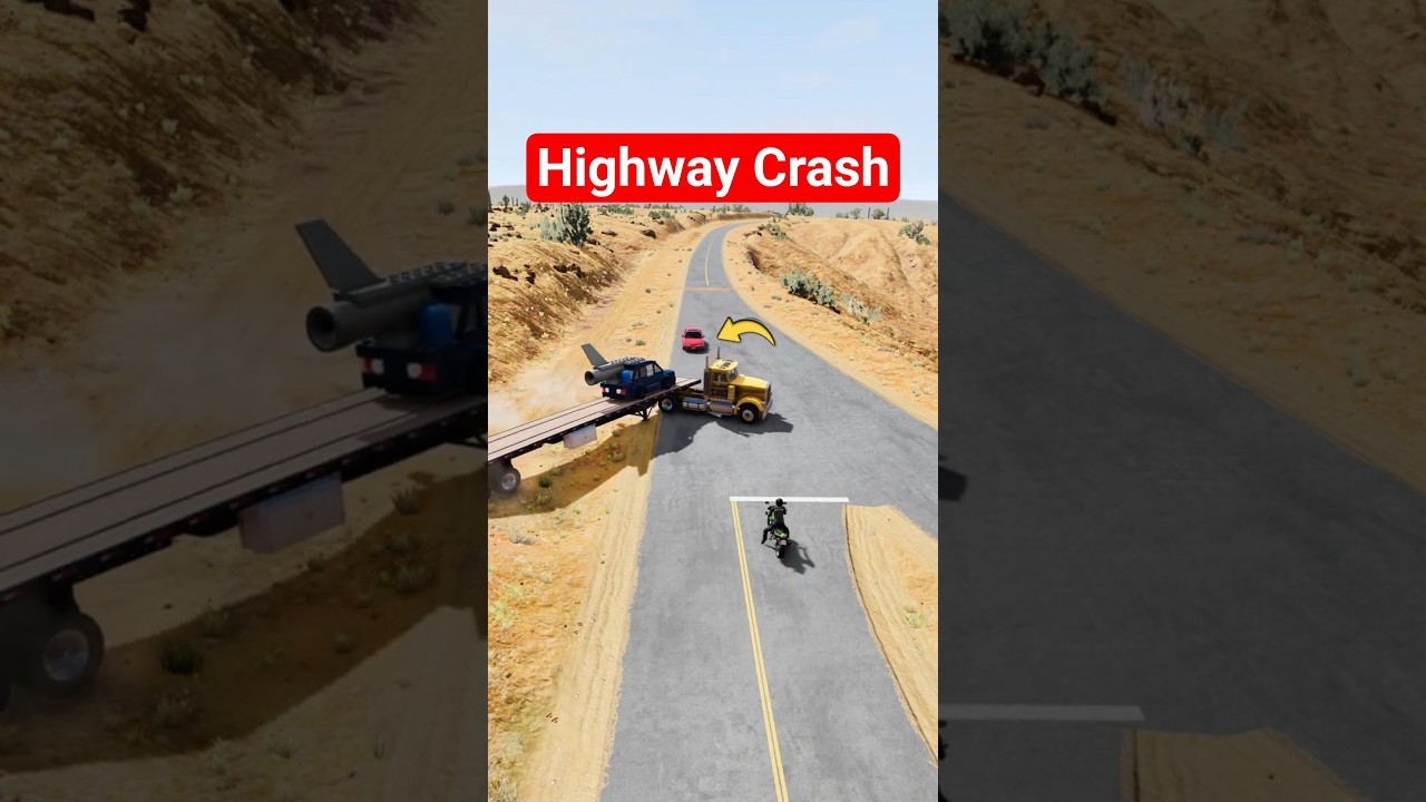 Realistic Highway Car Crash #7 - BeamNG.Drive