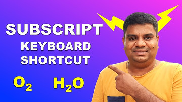 How To Type Subscript On Keyboard - [ Shortcut ]