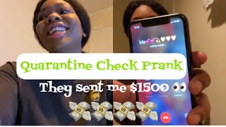 Stimulus check prank on my mom  $1500.🤭🤭