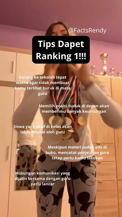 tips ranking 1 #beranda #glowup #jadwal #skincare #cantik #tips #viral #ranking #medal #pintar