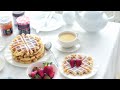 تحضير فطور صباحي سهل ولذيذ | وافلز  Waffles