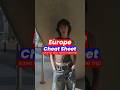 Europe Travel Cheat Sheet Cities You MUST Visit!