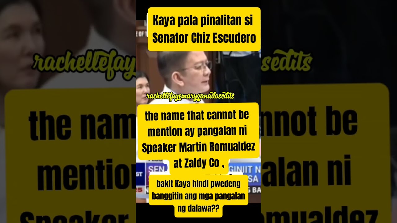 Chiz Escudero Voice Out The Special Name Zaldyco Martinromualdez Politics Trending Shorts