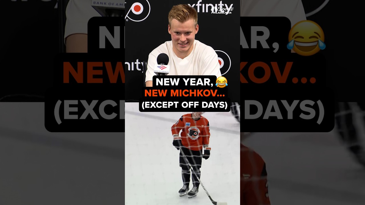 Matvei Michkov is feeling GOOD heading into the season (but don't take away his chocolate 😂)