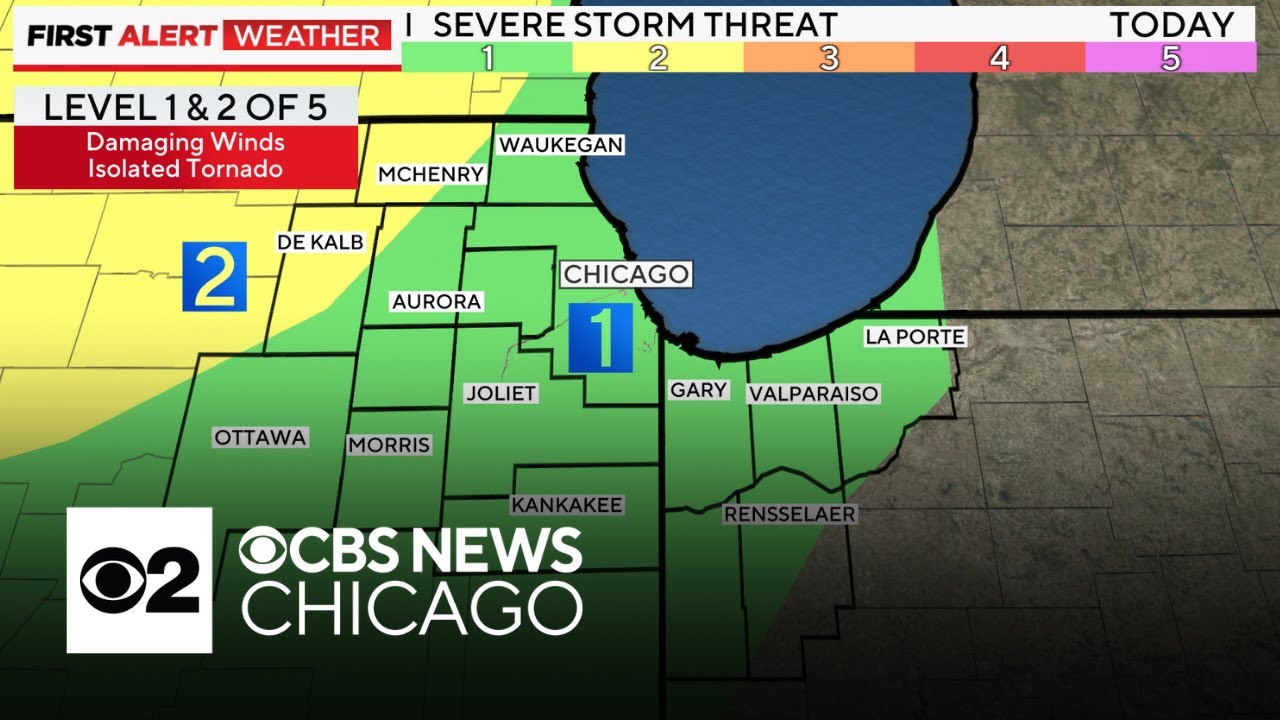 Severe storms Monday afternoon, night in Chicago - YouTube