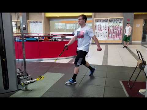 Low cable split squat