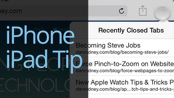 Open Recently Closed Tabs in Safari - iPhone & iPad Tips & Tricks