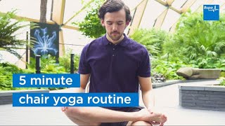 5 minute chair yoga routine