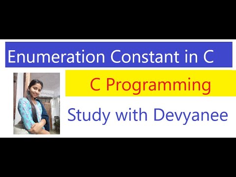 Enumeration Constant in C language IN HINDI AND ENGLISH. - YouTube