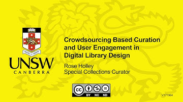 Crowdsourcing Based Curation and User Engagement in Digital Library Design by Rose Holley