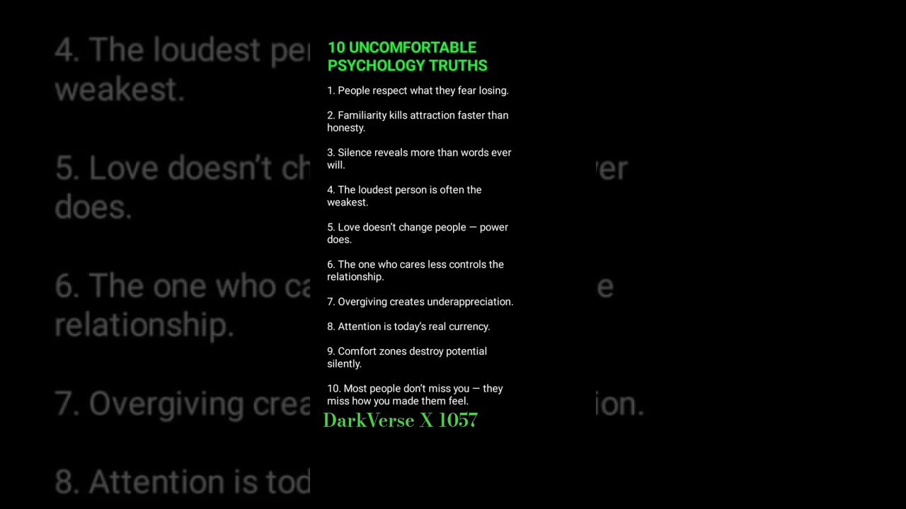 10 Uncomfortable Psychology Truths | Psychology Facts 