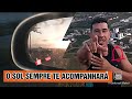 sol pelo retrovisor