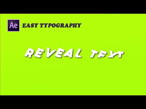 Reveal Text Animation After Effects - Easy Typography After Effects Tutorial