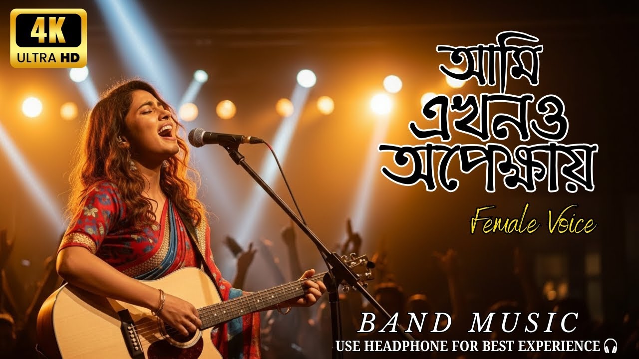 আমি এখনো অপেক্ষায় | Ami Ekhono Opekkhay || Bangla Cover Song || 4K Video || AI Voice || New Version