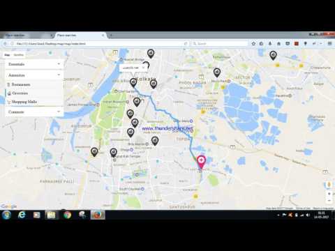 Nearby location search google map based in simple HTML, JAVASCRIPT, CSS
